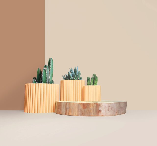 Planter Pot, 3D Printed Cactus, Succulent Planters , Mid Century Idea Gift For Home, Home Decor - image 1