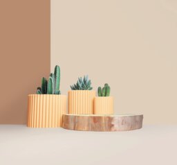 Planter Pot, 3D Printed Cactus, Succulent Planters , Mid Century Idea Gift For Home, Home Decor - thumbnail 1