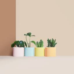 Planter Pot, 3D Printed Cactus, Succulent Planters , Mid Century Idea Gift For Home, Home Decor - thumbnail 2