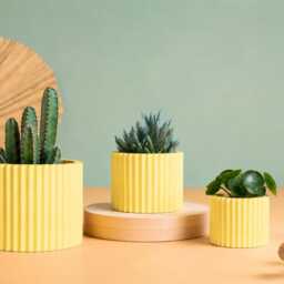Planter Pot, 3D Printed Cactus, Succulent Planters , Mid Century Idea Gift For Home, Home Decor - thumbnail 3