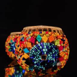 7 Variations Turkish Handmade Candle Holder, Mosaic Gift, Home Decor, Christmas Gift - thumbnail 3