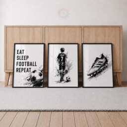 Custom Soccer Prints - Personalised Footballer Kids Bedroom Posters, Boys Football Wall Art - thumbnail 3