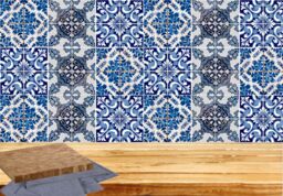 Mixed Tile Ceramic Portuguese Wall Set Of 24 Kitchen Bathroom Mexican Decals Stickers Walls Accessories H302 - thumbnail 1