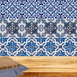 Mixed Tile Ceramic Portuguese Wall Set Of 24 Kitchen Bathroom Mexican Decals Stickers Walls Accessories H302 - thumbnail 2