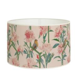 Romantic Lampshade, Peonies Birds Floral Pattern, Soft Pastel Pink Tones, Gentle & Soothing Decoration, Available in Lampshade Pendant - thumbnail 1