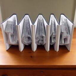 Folded Book Art - Monogram Unique Personalized Gift Your Name Here Birthday Altered Custom Made 5 Letters - thumbnail 3