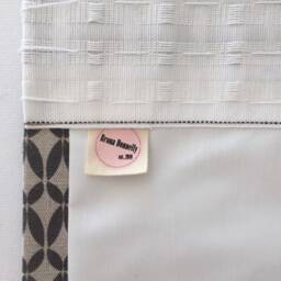 Sample Only - Curtains Made To Measure? Just Need Pole Length & Drop Quote Black/Natural Linen - thumbnail 4