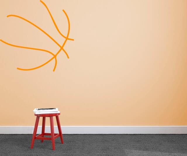 Basketball Vinyl Wall Decal, Removable Sports Decor - image 1