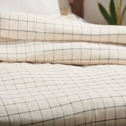 Turkish Cotton Bedspread Oversized Handwoven Bedspread, Ivory Throw Bed Blanket - thumbnail 3