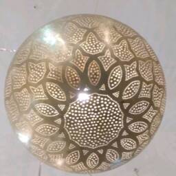 Moroccan Brass Pendant Light Hand-Molded Ball Chandelier - thumbnail 4