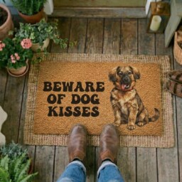Personalized Pet Photo Doormat, Custom Dog Welcome Mat, Natural Coir Rug - thumbnail 3