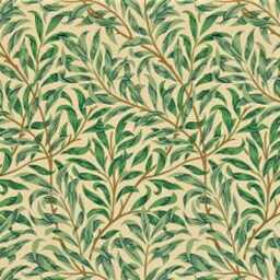 William Morris, Willow Bough, Dark Green & Camel Beige Cotton Cushion Cover, Throw Pillow Home Decor - thumbnail 3