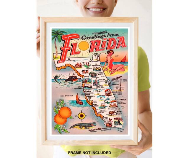 Reprint Of A Vintage Travel Poster To Florida - image 1