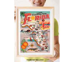 Reprint Of A Vintage Travel Poster To Florida - thumbnail 1