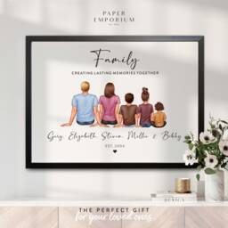 Christmas Family Print - Gift, Prints, Personalised Family Gift, Custom Gfit, Wall Decor, Customised - thumbnail 1