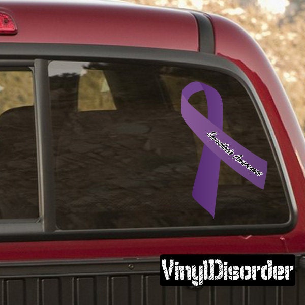 Sarcoidosis Awareness Ribbon Vinyl Wall Decal Or Car Sticker