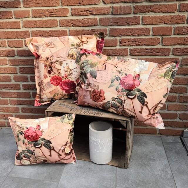 Outdoor Cushions - Oilcloth Roses/Nostalgia Newest Lounge in Three Different Sizes - image 1