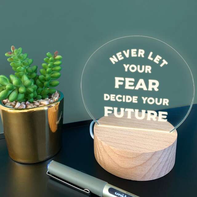 Engraved Motivational Mini Desk Lamp For Friends - image 1