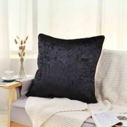Crushed Velvet Filled Cushions Cushion Pad Square Soft Luxury Plush Plain Zipped Cover Premium Quality - thumbnail 2