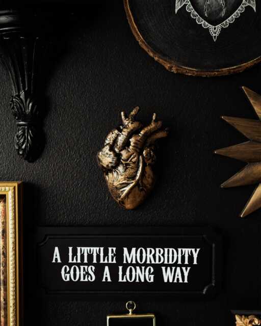 Anatomical Heart Wall Hanging/Goth Valentines Gift Gothic Home Decor Witchy Romantic Sculpture Dark Academia Oddity Human Anatomy - image 1