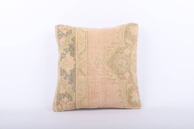 Handwoven Turkish Kilim Pillow Cover Bohemian Sofa Cushion - 16x16 - image 1