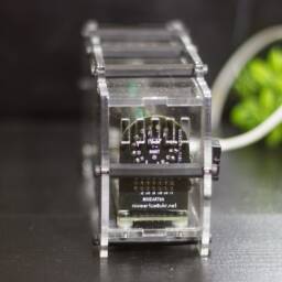 Vfd Clock On Iv-27 Vacuum Fluorescent Tube. Original Acrylic Case Design. Usb Supply - thumbnail 2