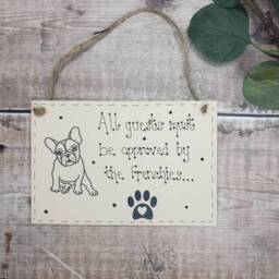 Handmade French Bulldog Wooden Plaque Frenchie Home Decor - thumbnail 2