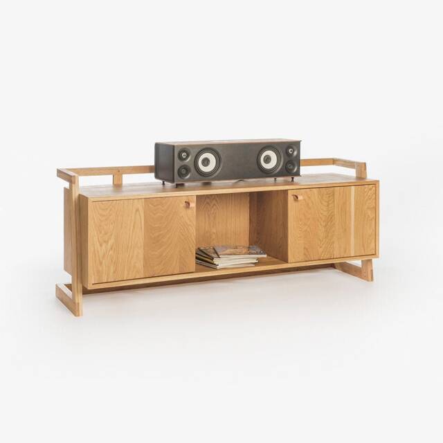 Oak Cabinet Chest On Vinyls Turntable Rtv - image 1