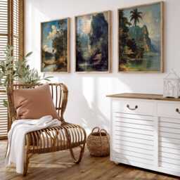 Set Of 3 Thailand Posters, Travel Prints, Wall Art, Thai Prints Set, Decor, Landscape Posters - thumbnail 3