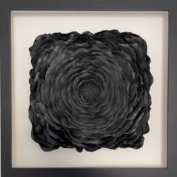 Set Of 4 Handmade Air-Dry Clay Floral Wall Sculpture - 3D Modern Decor - thumbnail 3