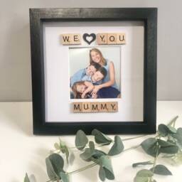 We Love You Mummy, Mum, Aunty, Nana, Grandma - Personalised Scrabble Gift Frame Any Text Birthday Gift Mother's Day Photo - thumbnail 3