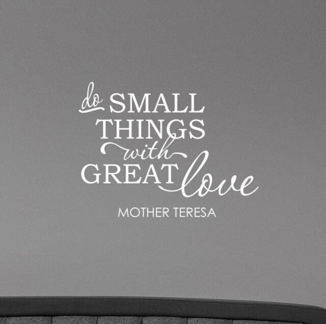 Do Small Things With Great Love Mother Teresa Quote Wall Decal Vinyl Lettering Inspirational Sticker Catholic Poster Art Decor Gift Mt1 - image 1