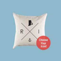 Rhode Island Ri Home State Canvas Pillow Or Cover - thumbnail 1
