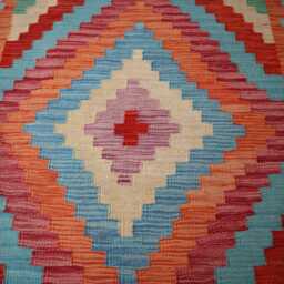 3x10 New Afghan Chubi Stunning Runner Rug, Maimana Handmade Kilim Flatweave Oriental Turkmen Hallway Rug - thumbnail 3