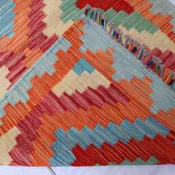 3x10 New Afghan Chubi Stunning Runner Rug, Maimana Handmade Kilim Flatweave Oriental Turkmen Hallway Rug - thumbnail 4