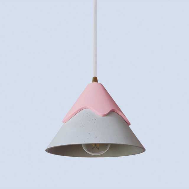 Pink & Grey Multicolor Pendant Lamp - Rei - image 1