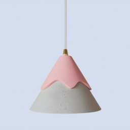 Pink & Grey Multicolor Pendant Lamp - Rei - thumbnail 2