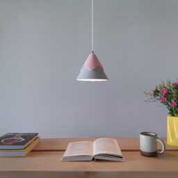 Pink & Grey Multicolor Pendant Lamp - Rei - thumbnail 3