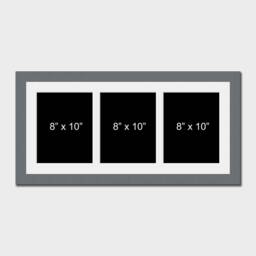 "Multi Photo Picture Frame - Holds 3 8""x10" - thumbnail 1