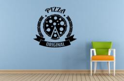 Pizza Original Logo Sign Emblem Shop Window Wall Or Car Vinyl Peal & Stick Removable Sticker Decal L1411 - thumbnail 1