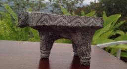 Borucan Indian Stone Metate, Grinding Sculpture, Authentic, Historical, Limited - thumbnail 1