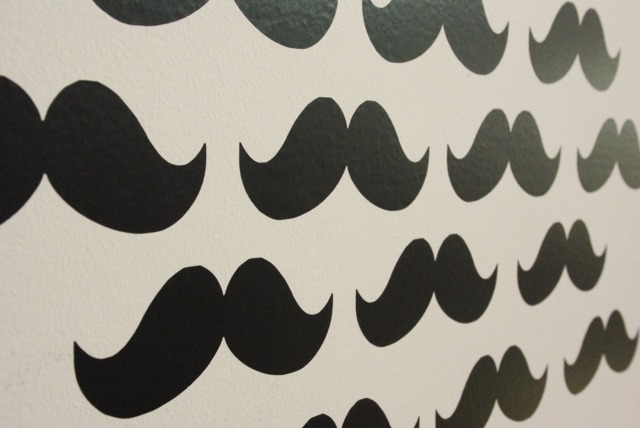 Fun Moustache Vinyl Wall Art Decals/stickers - Various Colours & Sizes - image 1