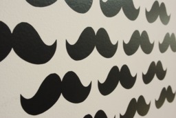 Fun Moustache Vinyl Wall Art Decals/stickers - Various Colours & Sizes - thumbnail 1