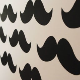 Fun Moustache Vinyl Wall Art Decals/stickers - Various Colours & Sizes - thumbnail 2