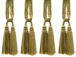 "D??copro Double Tassel Curtain & Drapery Tieback, Length 5 1/2"" - 14cm, Spread 27" - thumbnail 1
