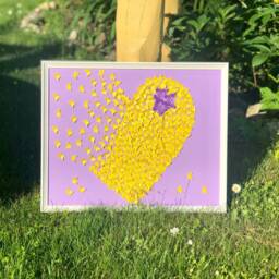 Light Purple-Yellow Butterflies Painting, Wall Art, 3D Paper Art, Wedding Decor, Handmade D??cor, Home Butterflies' Art - thumbnail 2