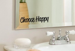 Choose Happy - Positive, Inspirational Bathroom, Mirror, Wall Vinyl Decal Sticker, Home Decor. Great Gift Idea - thumbnail 1