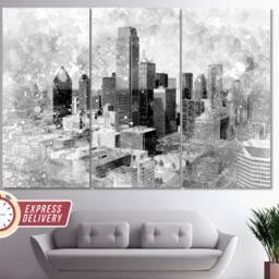 Dallas Skyline Canvas Art, Print, Wall Photo, Texas Gift - thumbnail 4