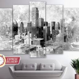 Dallas Skyline Canvas Art, Print, Wall Photo, Texas Gift - thumbnail 2
