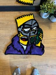 Mf Doom Bart Simpons Handmade Tufted Rug